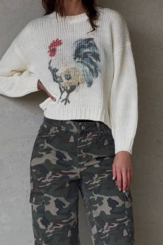 Ruby Rooster Sweater