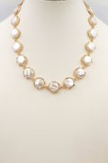Gold Chain Cord 16"-18" Necklace with Freshwater Pearl Charm