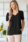 Black SS Tunic Style Top