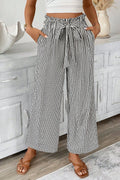 Black Stripe Casual Pants