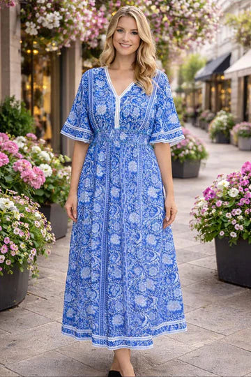 Blue Floral Dress