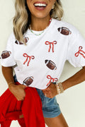 Football & Bows Short Sleeve Tee