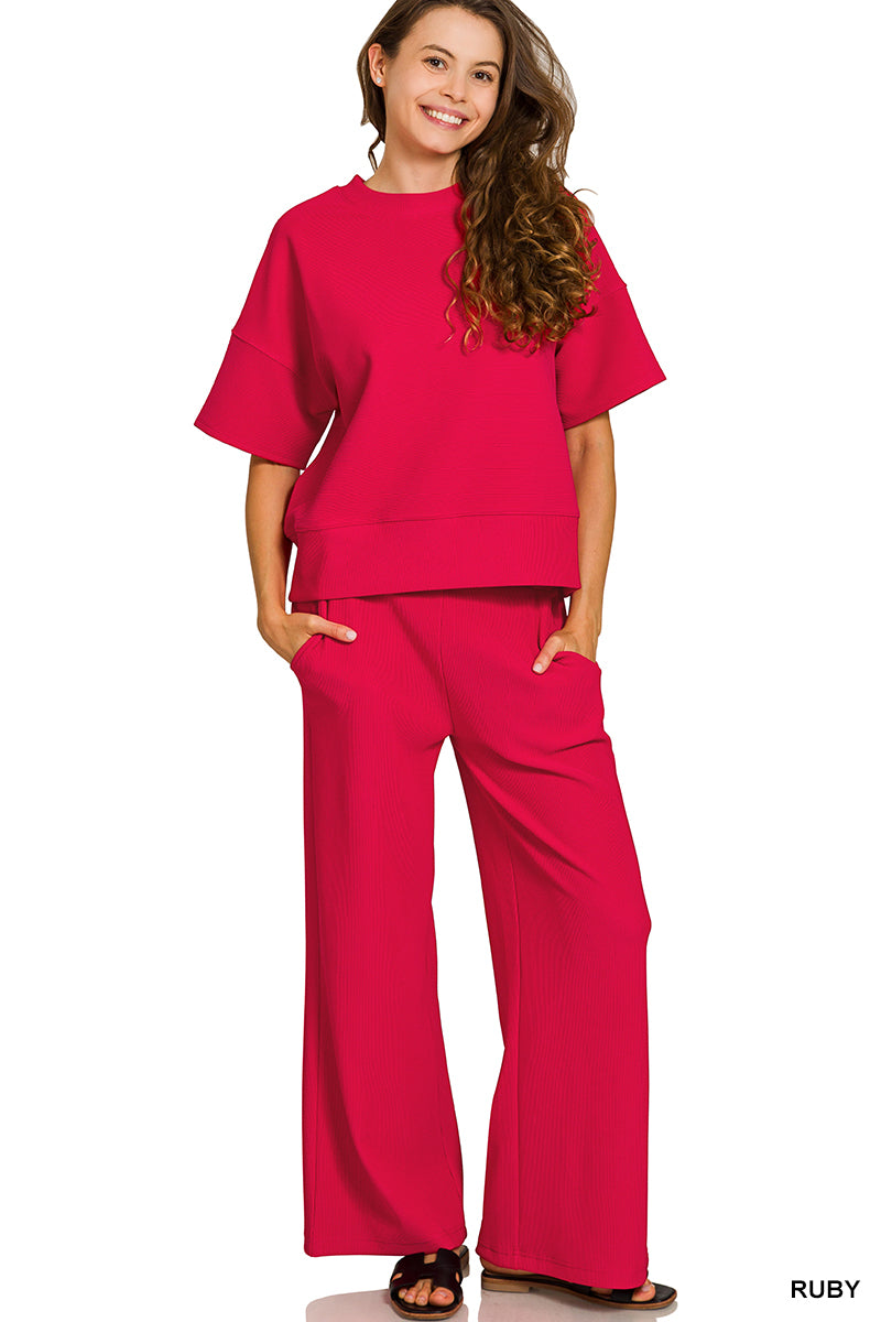 Zenana 2 Pcs. Ribbed Set