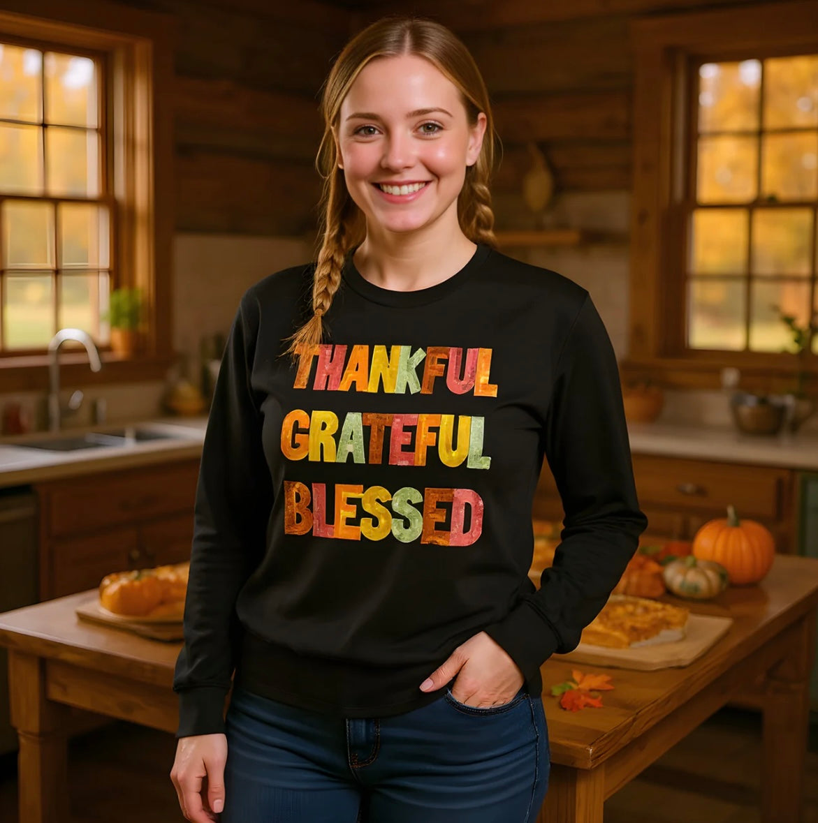 Thankful Grateful Blessed Top