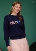 Navy Merry Tinsel Graphic Sweater