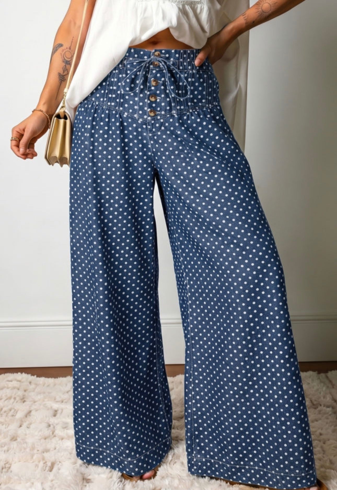 Polka Dot Denim