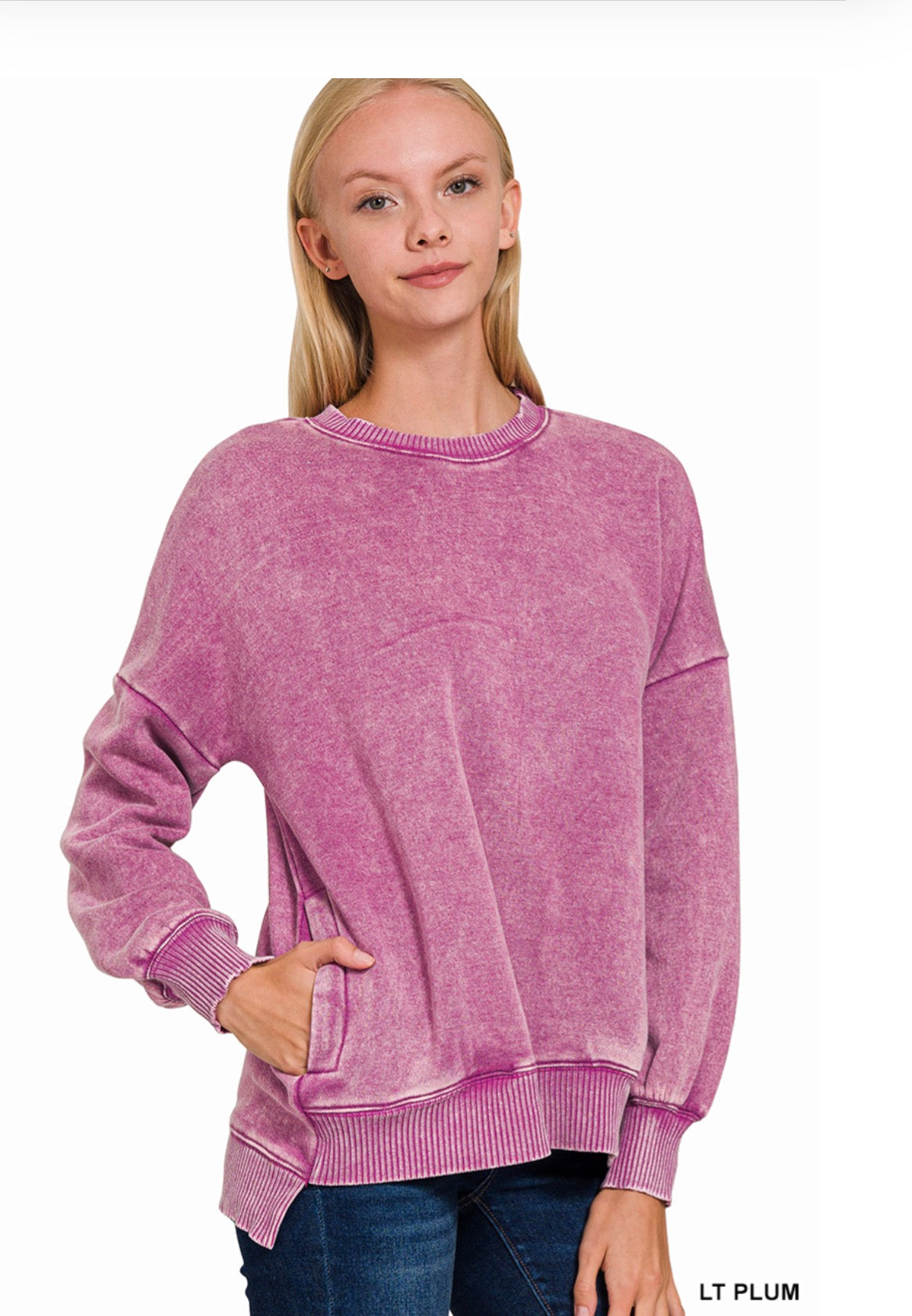 Light Plum LS Pullover