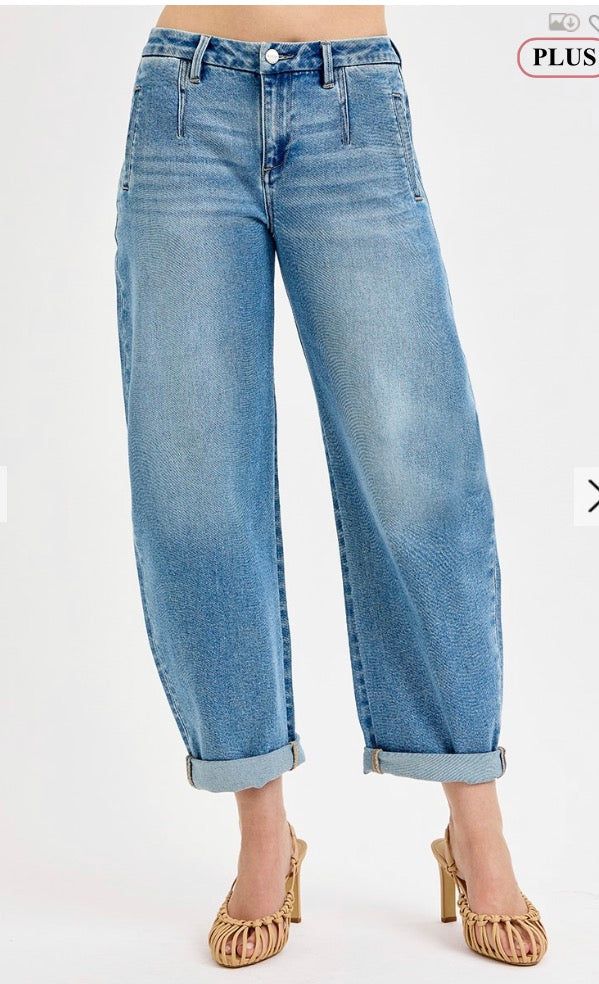 Plus Slouchy Crop Barrel