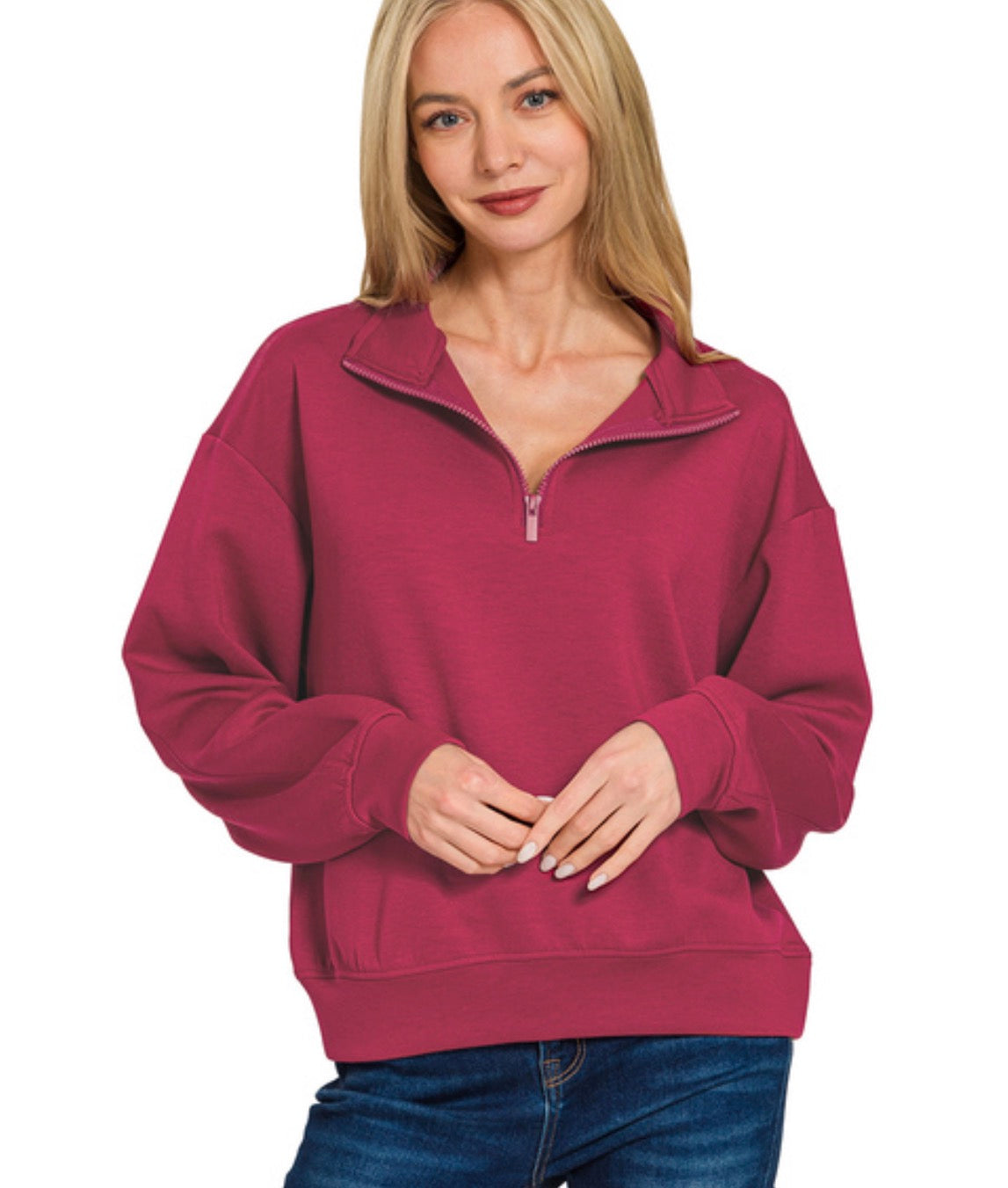 Cabernet Scuba Pullover