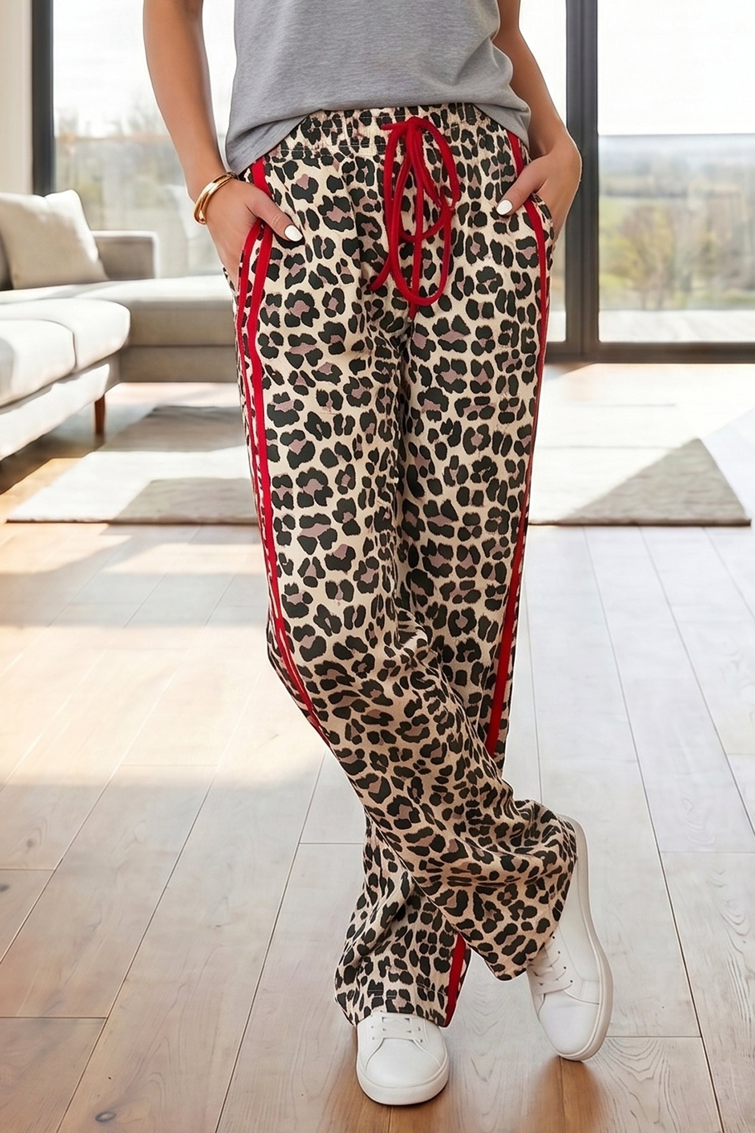 Leo Pant with Red Side Stripe