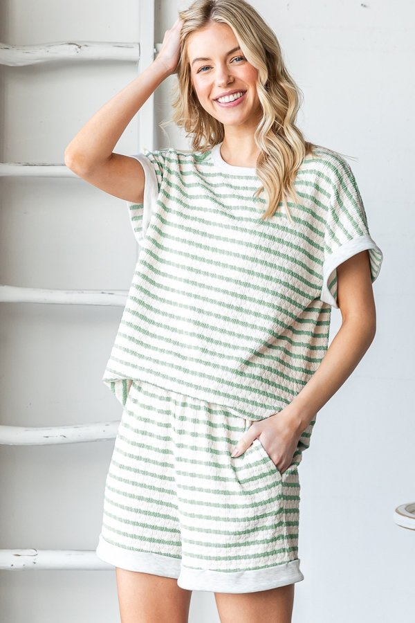 Mint & Green Short Set