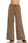 Mocha Acid Wash Pants