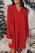 Red Textured Dress