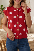 Red Polka Dot Top/Vest (Pre Order ETA 2 weeks)