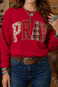 Red PRAY Sweatshirt