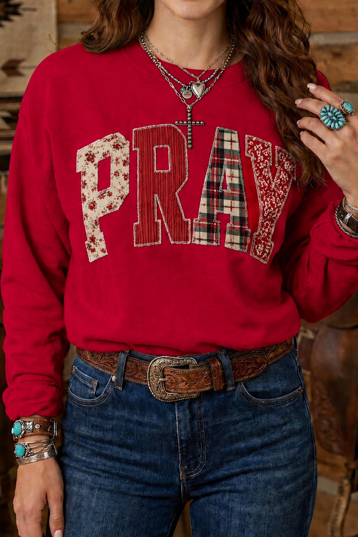 Red PRAY Sweatshirt