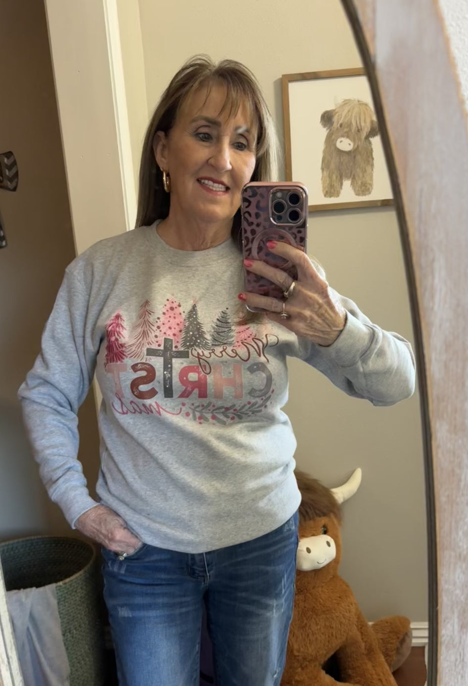 Heathered Gray Graphic Sweatshirt